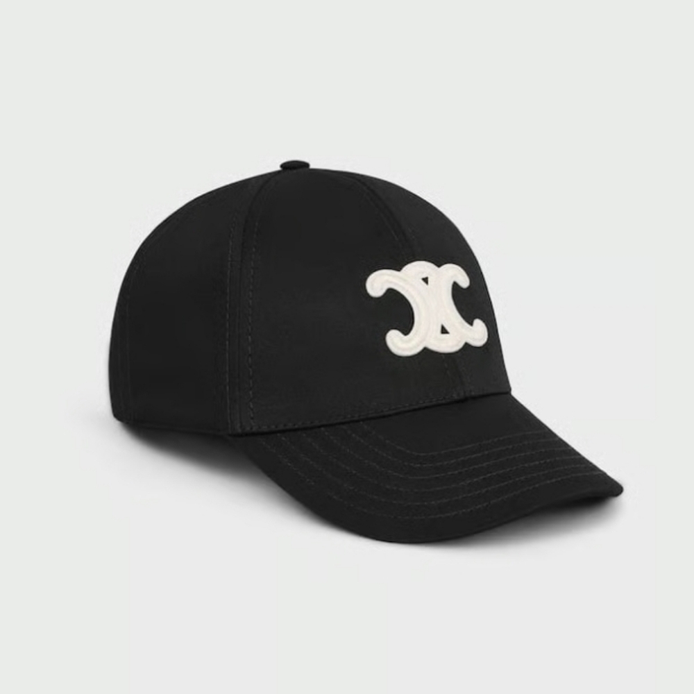 Celine Triomphe Black Adjustable Baseball Cap Size M But Runs XS